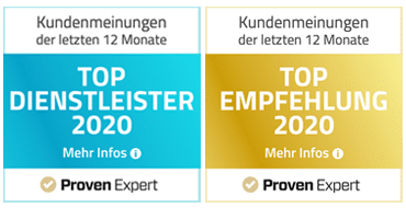 Top Dienstleister & Top Empfehlung 2020 - Proven Expert