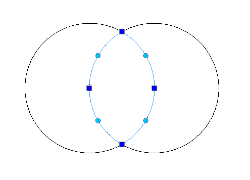 DraftSight Flächenbegrenzung - Zwei Kreise
