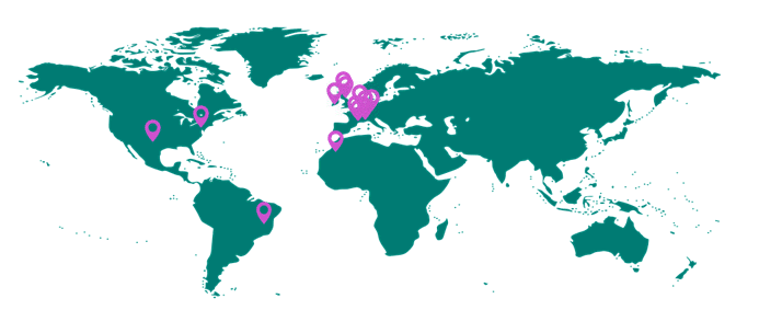 Karte Visiativ-Standorte weltweit